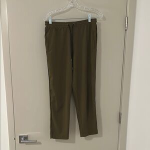 Silence + Noise Green Trousers with Straight Leg Design